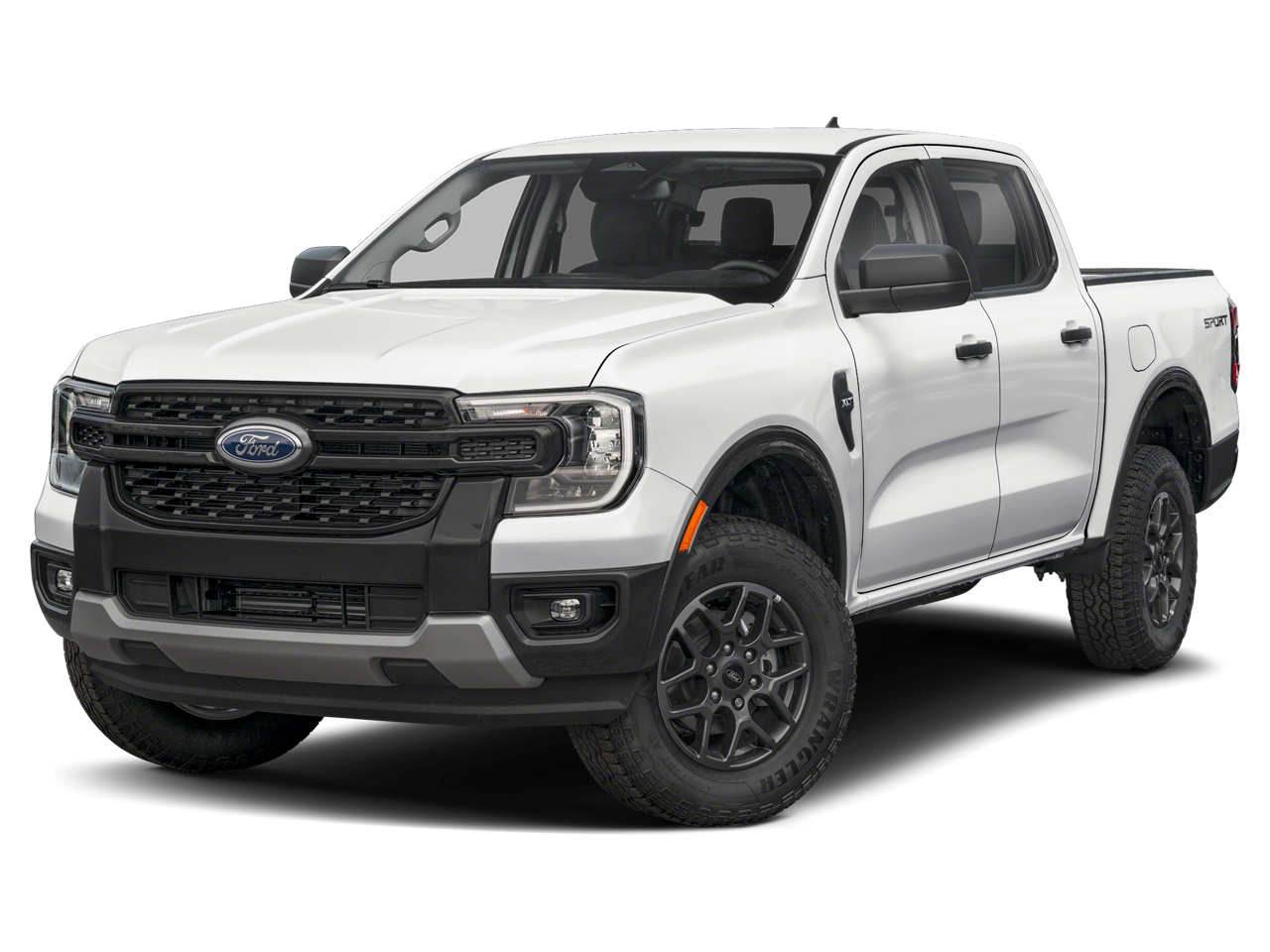 2024 Ford Ranger XLT in Oxford White — front three-quarter view