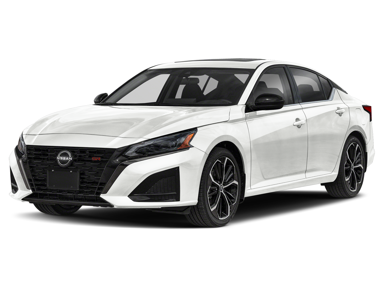 2025 Nissan Altima 2.5 SR in Pearl White Tricoat — front three-quarter view