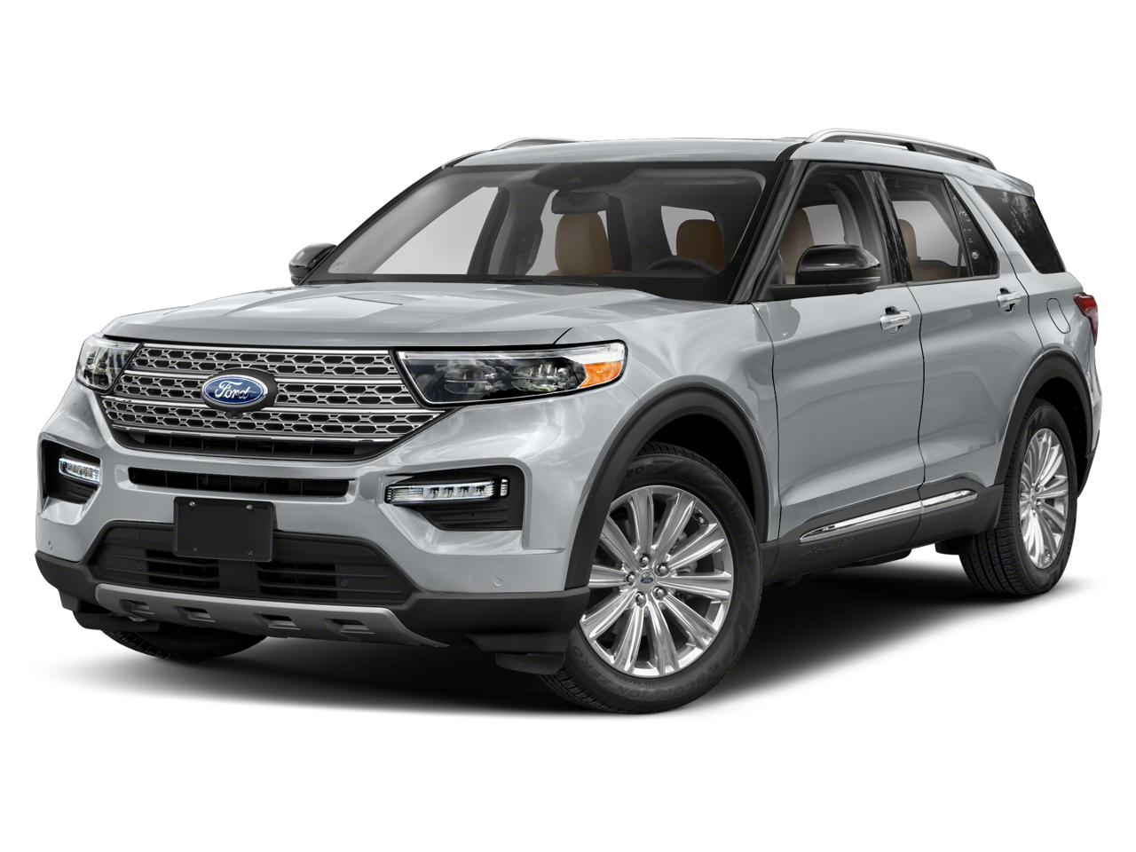 2024 Ford Explorer Limited in Black Metallic — front three-quarter view
