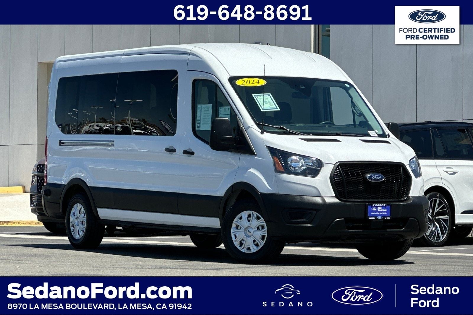 2024 Ford Transit-350 XL in Oxford White — front three-quarter view