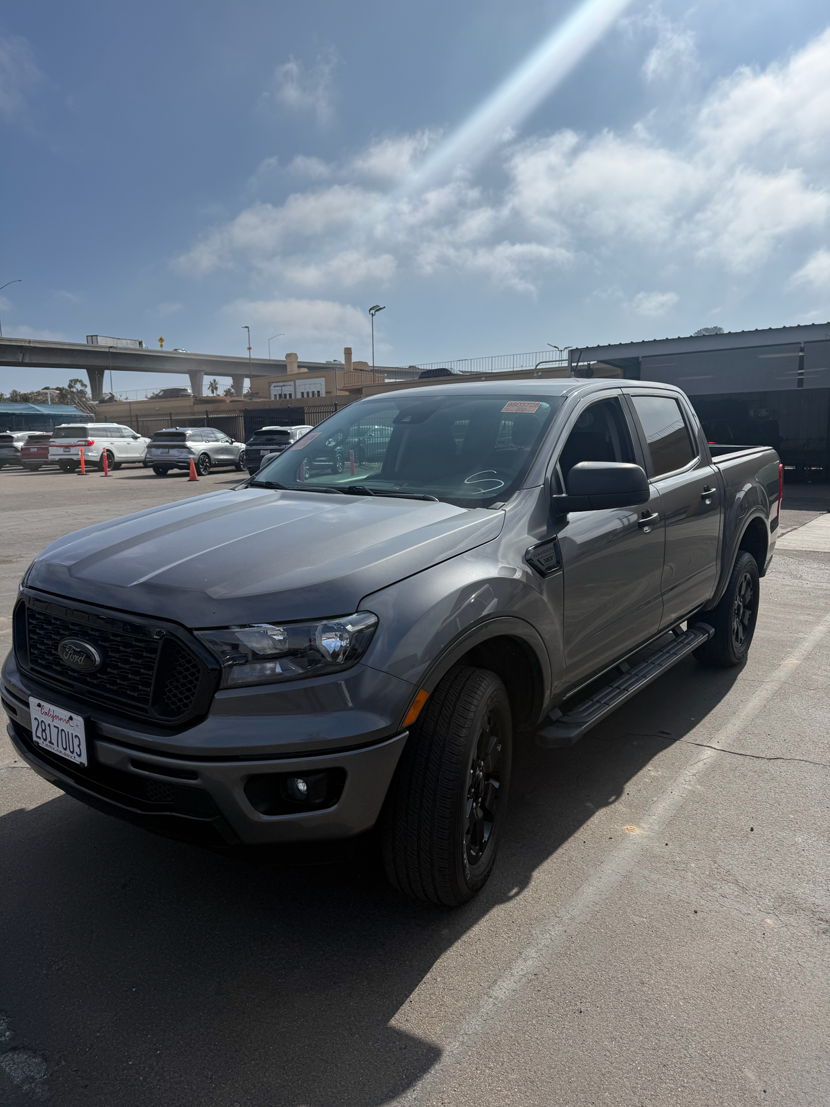 2023 Ford Ranger XLT in Carbonized Gray Metallic — front three-quarter view