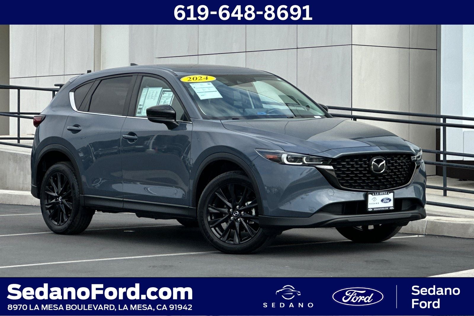 2024 Mazda Mazda CX-5 2.5 S Carbon Edition in Polymetal Gray Metallic — front three-quarter view